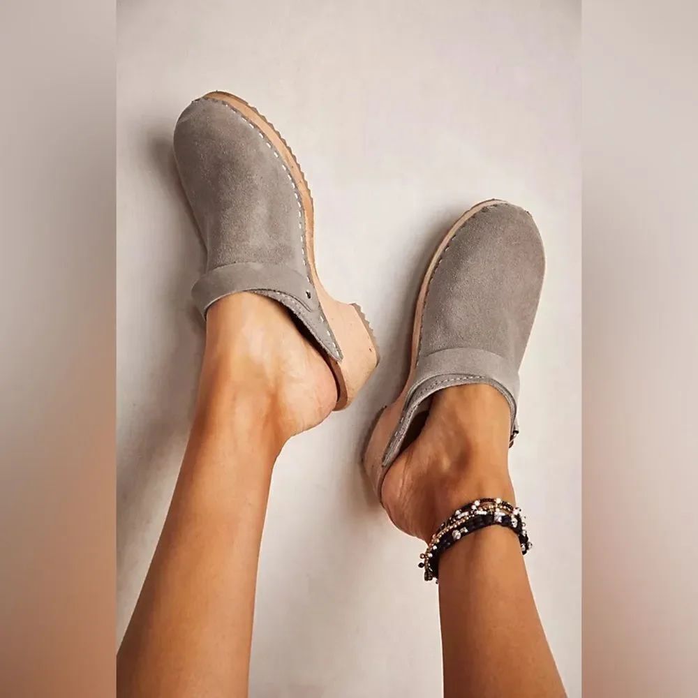 Free People x MIA Alma Clogs Sz 38 Mushroom Taupe